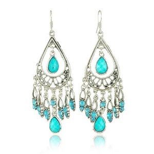 Vintage Style Water Drop Tassel Earrings